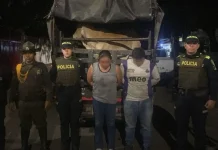 Policía captura a pareja por hurto de ganado en Tello, Huila